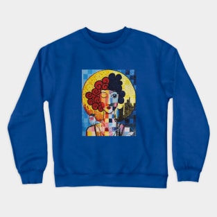 Frau Tag und Nacht - ein Bilder Crewneck Sweatshirt